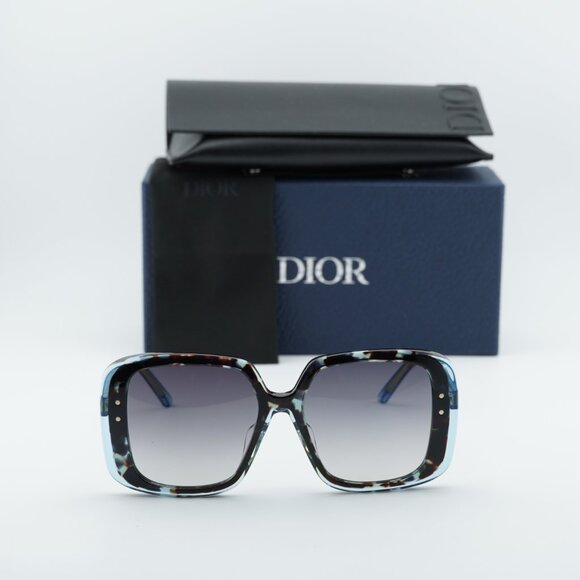 Dior DIORHIGHLIGHT S3F 28A1 Square Sunglasses - Havana/Smoke main image 5